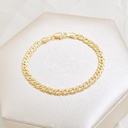 Pulsera Cubana Cruzada Oro Laminado 18k