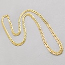 Cadena Cubana Cruzada Gruesa Oro Laminado 18k