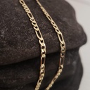 Cadena tejido 3x1 diamantada oro Laminado 18k