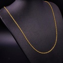 Cadena Tejido 3x1 Delgada Unisex Oro Laminado 18k