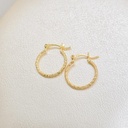Aros Candonga Melcocha Pequeña Oro Laminado 18k