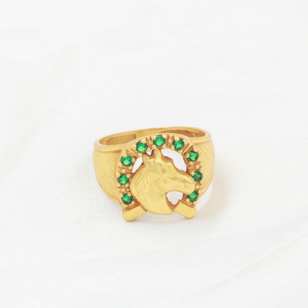 Anillo Herradura de caballo Oro Laminado 18k (T9.5-V)