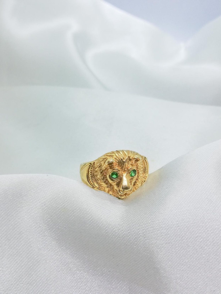 Anillo Leon Oro Laminado 18k (7.5)